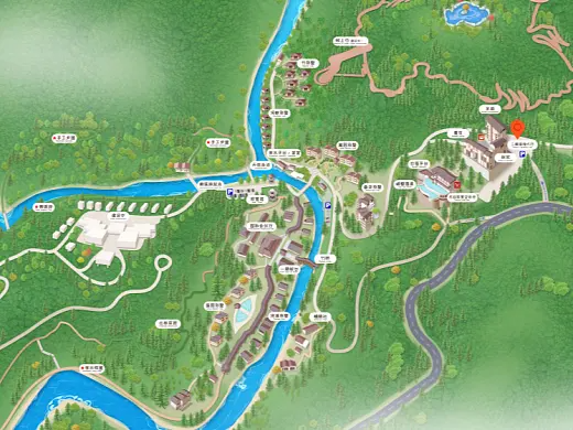 宾县结合景区手绘地图智慧导览和720全景技术，可以让景区更加“动”起来，为游客提供更加身临其境的导览体验。